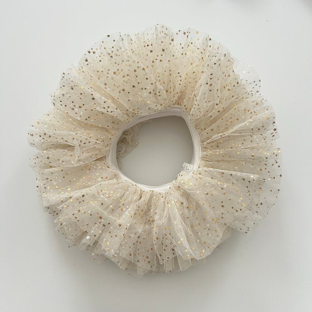 Little Me ivory cream cold star fluffy tutu baby